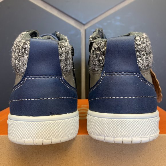 ~New W/ Box! Kids Dream Pairs Navy Sneaker Boots Comfortable Fall Winter Size 3 - Picture 4 of 6